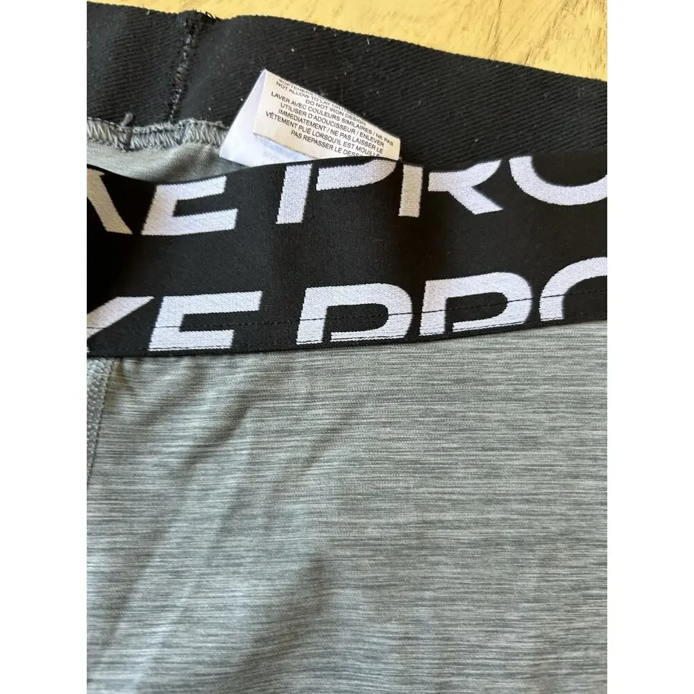 NIKE Women's Dri-FIT Pro Grx Training Leggings Heather Gray Running Sporty XL